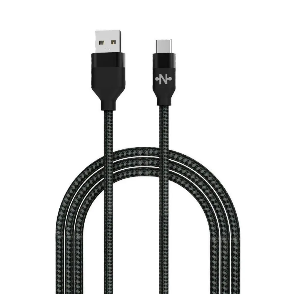 Câble Data USB vers USB-C CONNECT MC-CCN4 Nylon Tressé 15W (1m) Noir