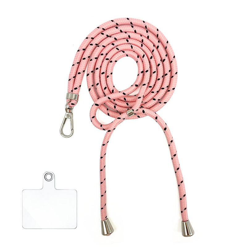 Cordon bandoulière en nylon 6 mm avec autocollants pour coque de téléphone
