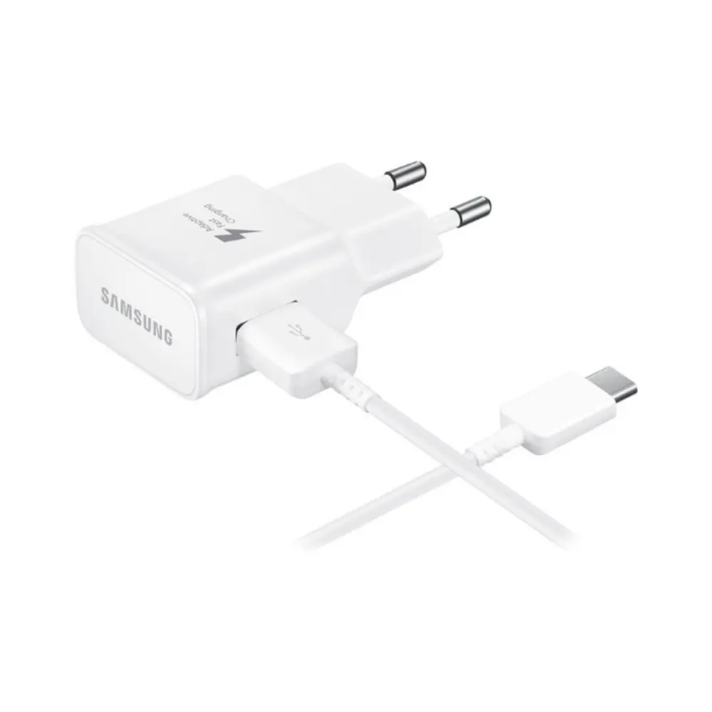 Chargeur Secteur USB Samsung EP-TA200W + DG970BWE 15W 2A, avec Cable USB-C GP-PTU020SOBWQ Bulk Blanc