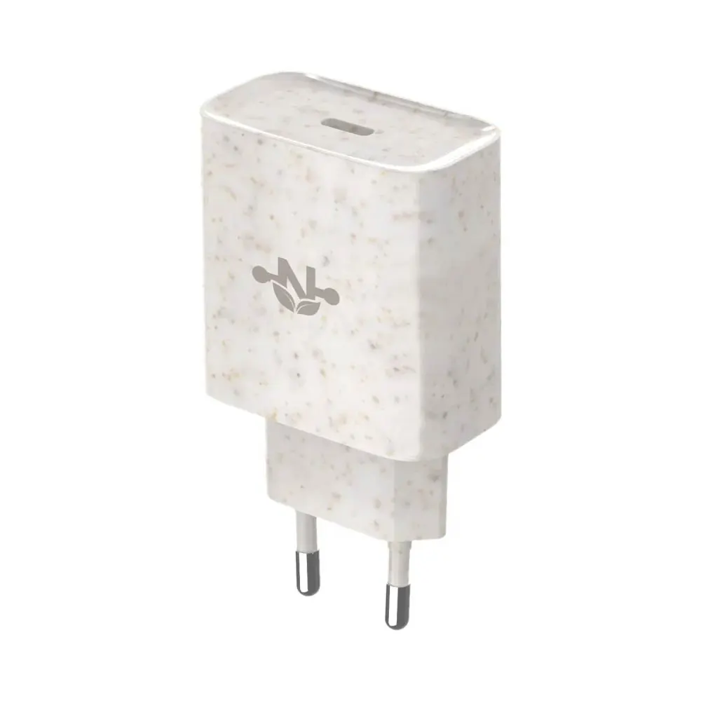 Chargeur Secteur USB-C CONNECT MC-C20WB Eco-Friendly 20W Beige