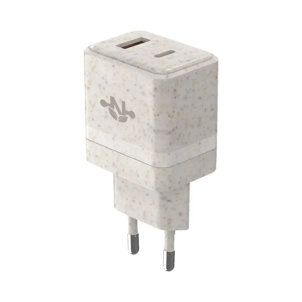 Chargeur Secteur Multi CONNECT MC-CD33WB Eco-Friendly (USB-C + USB) 33W Beige