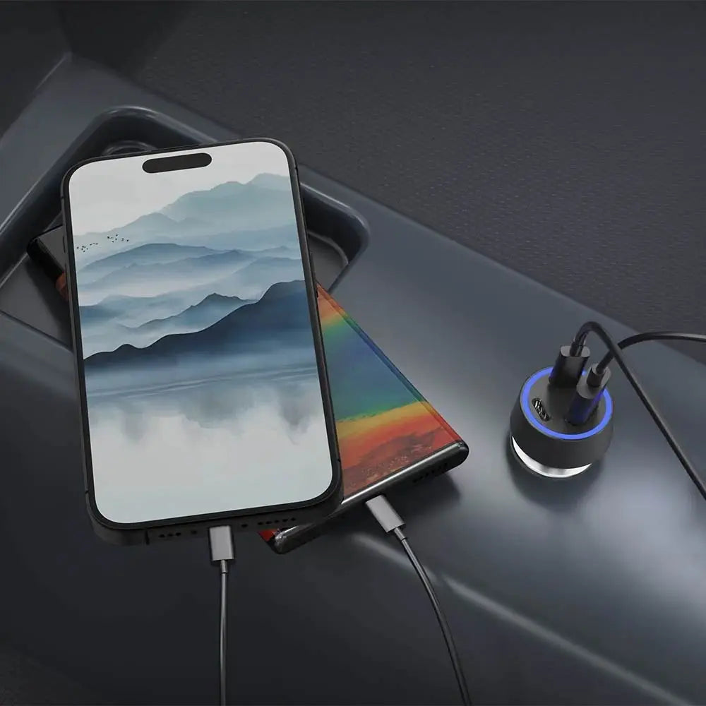 Chargeur Allume-Cigare CONNECT MC-CV58W01 58W (2x USB-C + USB) Noir