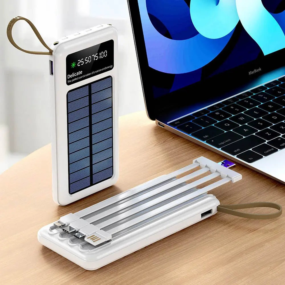 Batterie Externe Power Bank Solaire CONNECT MC-BESB01 10000mAh Blanc