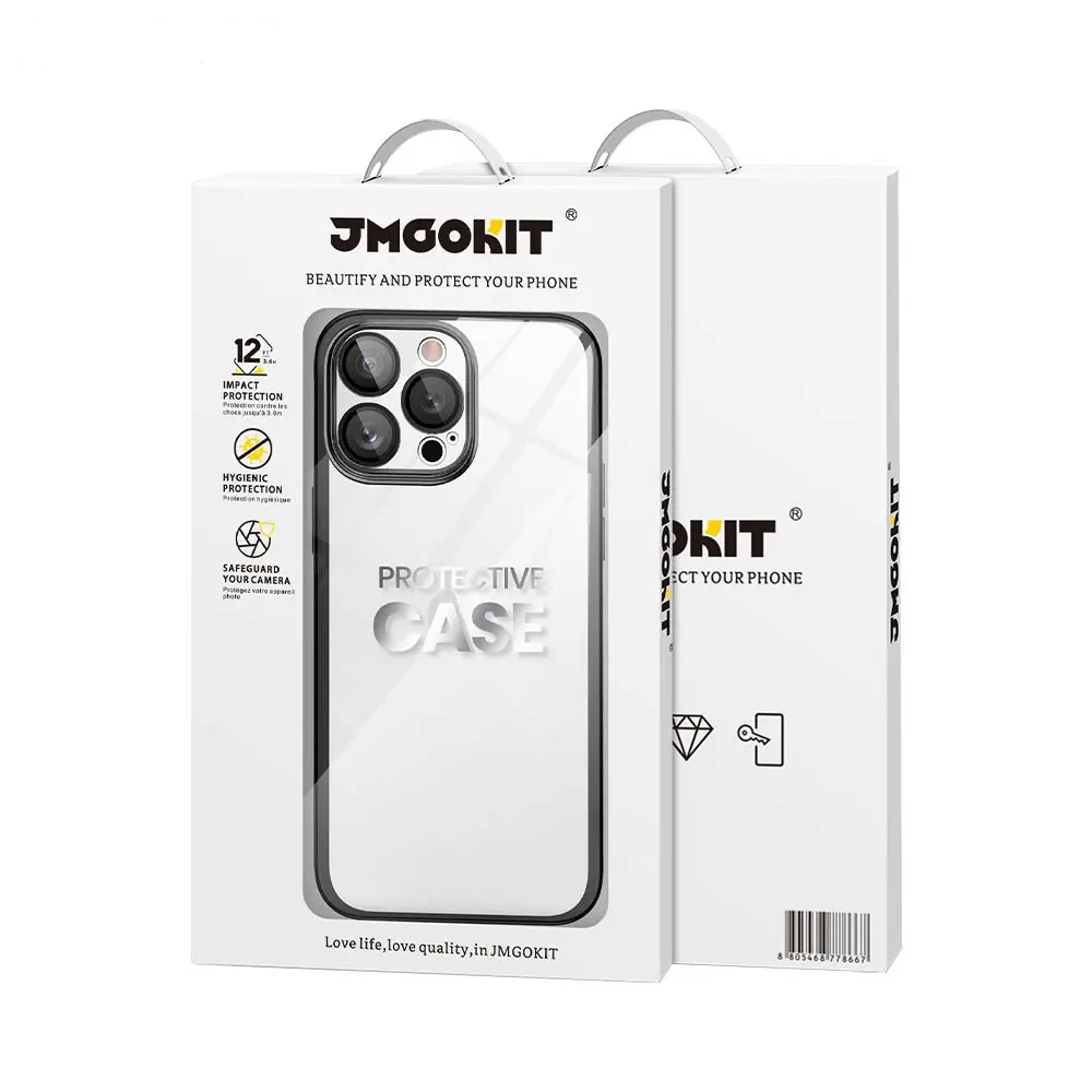 Coque de Protection Crystal Glass JMGOKIT pour Apple iPhone 16 Plus Argent