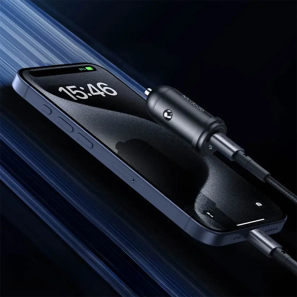 Chargeur Allume-Cigare Mcdodo CC-7493 30W Charge Rapide (avec Câble USB-C vers USB-C 1.2m) Noir