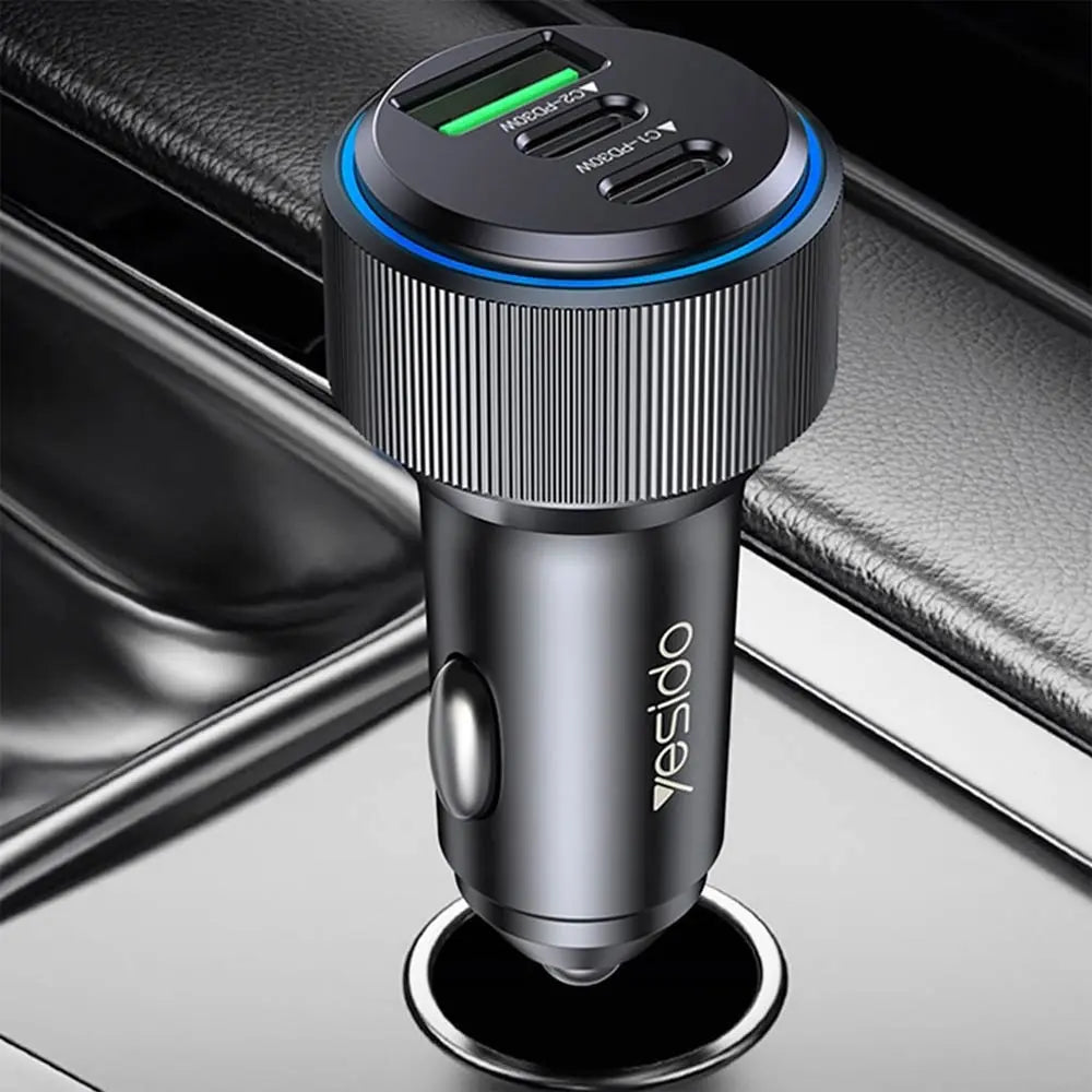 Chargeur Allume-Cigare Yesido Y50 60W Noir