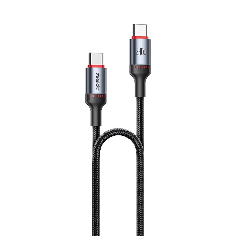 Câble Data USB-C vers USB-C Yesido CA185 240W Noir