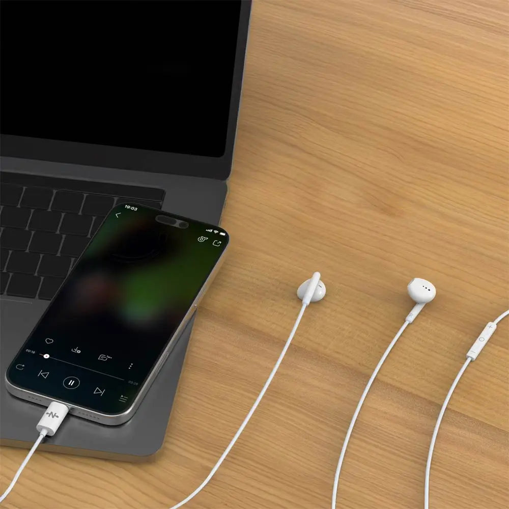 Écouteurs Filaires Lightning CONNECT MC-EFBL01 Bluetooth Blanc