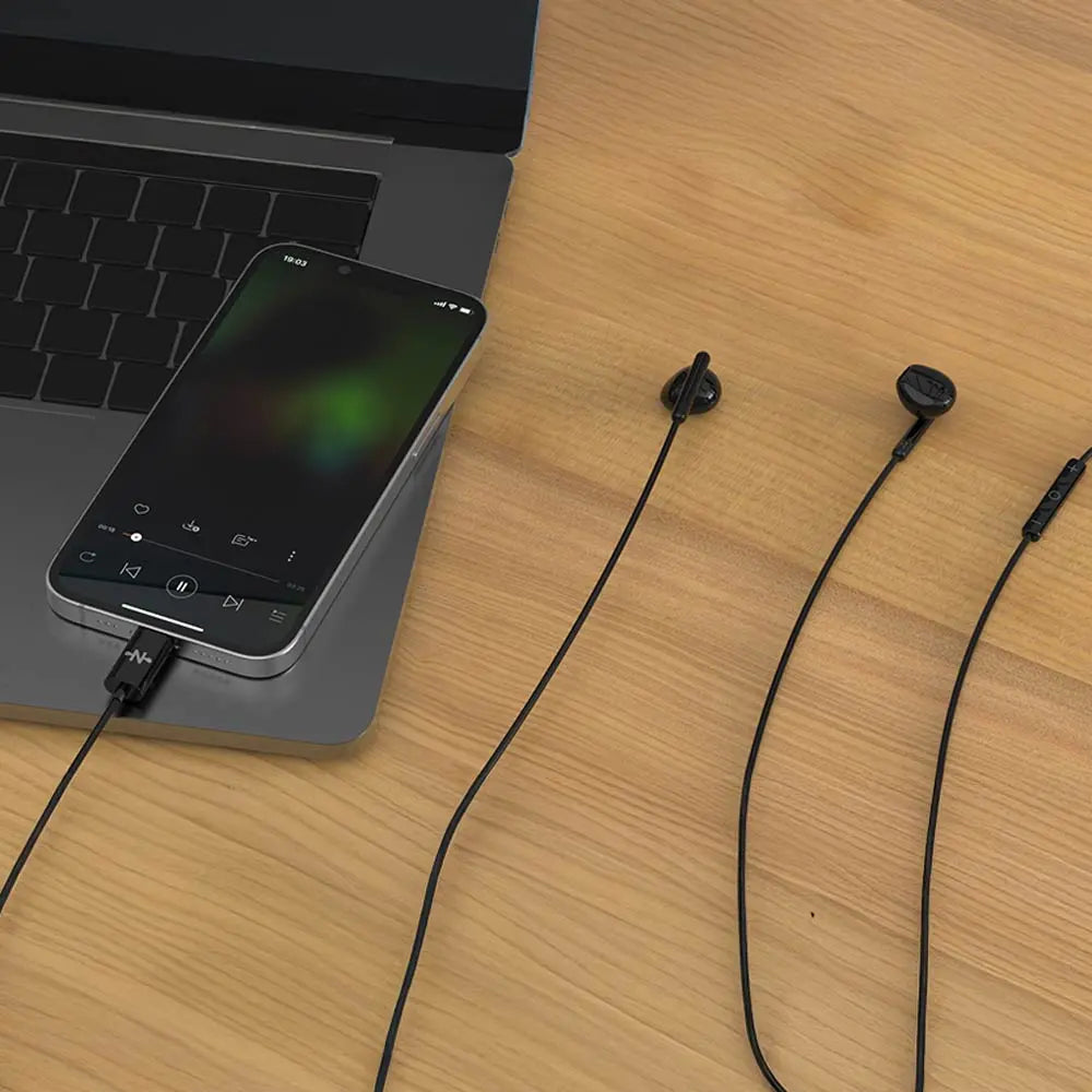 Écouteurs Filaires Lightning CONNECT MC-EFNL01 Bluetooth Noir