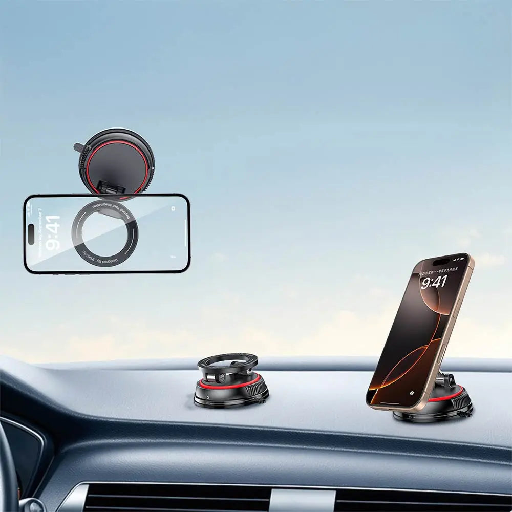 Support Smartphone Magnétique pour Voiture Yesido C219 Fixation par Ventouse Noir