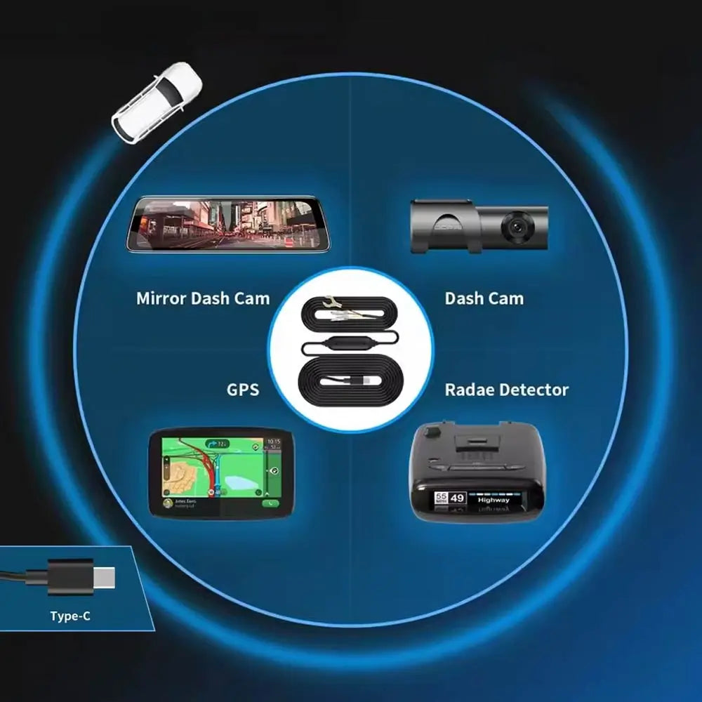 Kit de Câblage Dascham DDPAI Surveillance Parking 24h/24 (USB-C) pour Z40 et E3