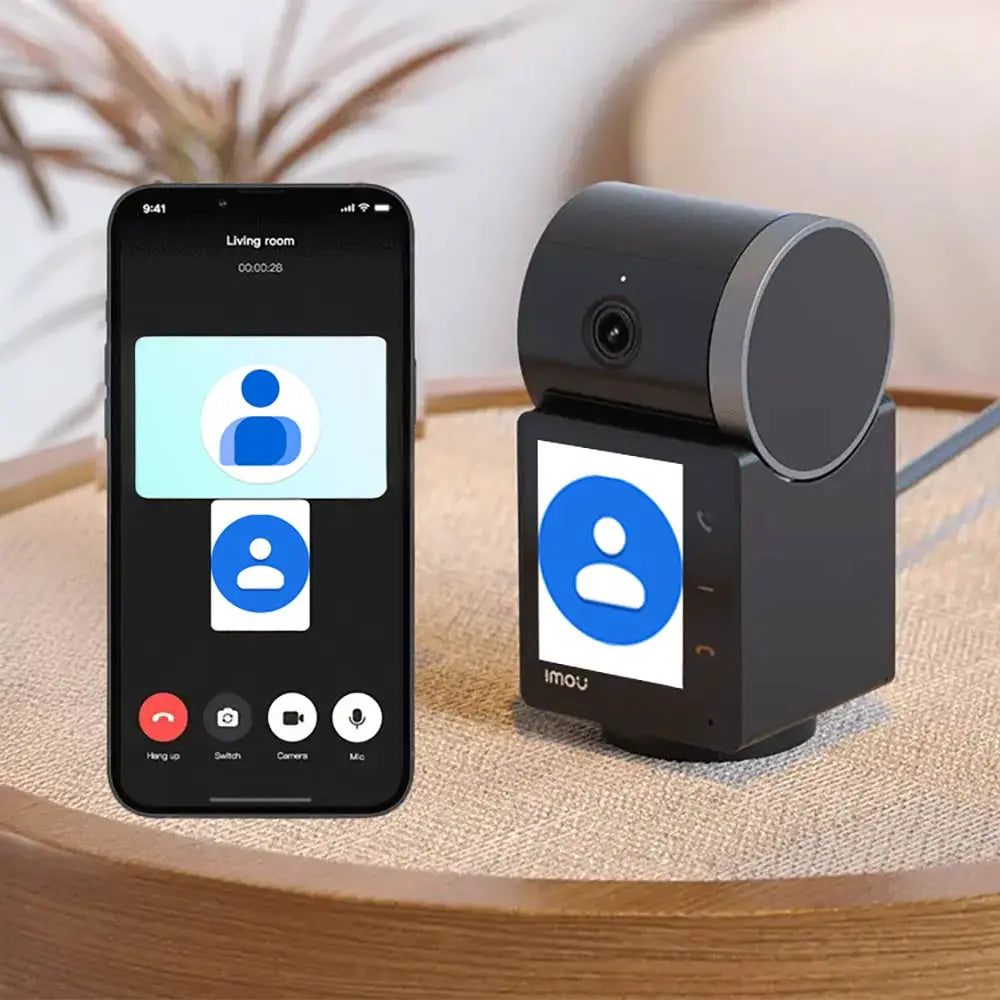 Caméra de Surveillance IA Intérieure Imou Rex VT 5MP 3K IPC-S2VP-5M0WR avec Bouton d'Appel Noir