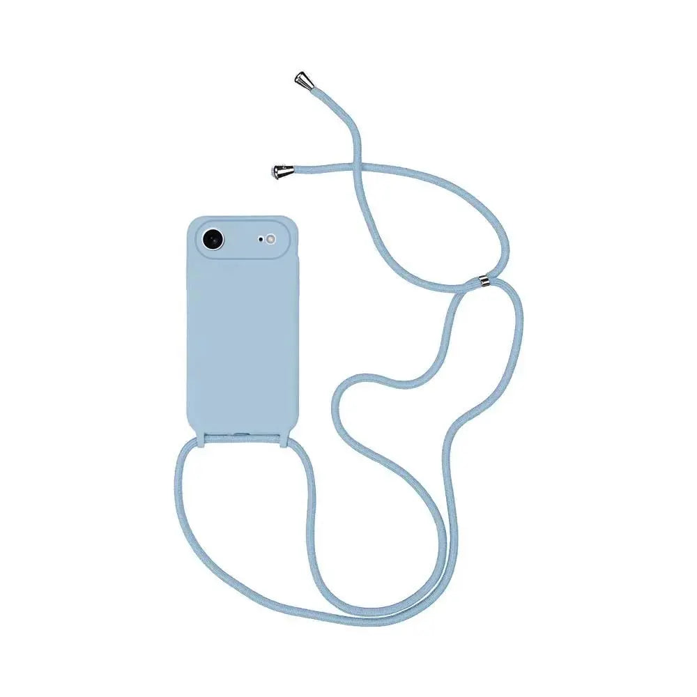 Coque Silicone avec Cordon Apple iPhone Air Bleu Clair