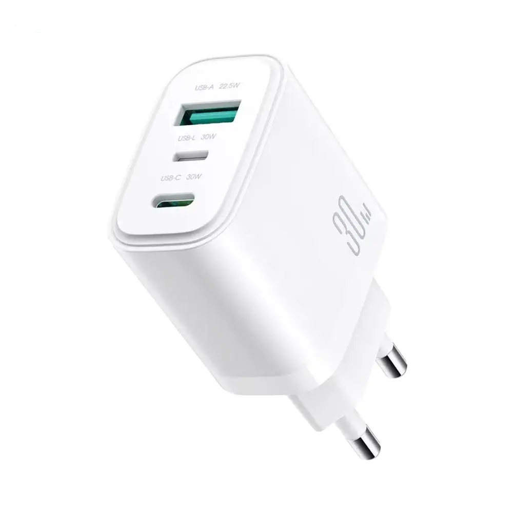 Chargeur Secteur Multi GaN JOYROOM JR-TG6 30W (USB-C + USB + Lightning)