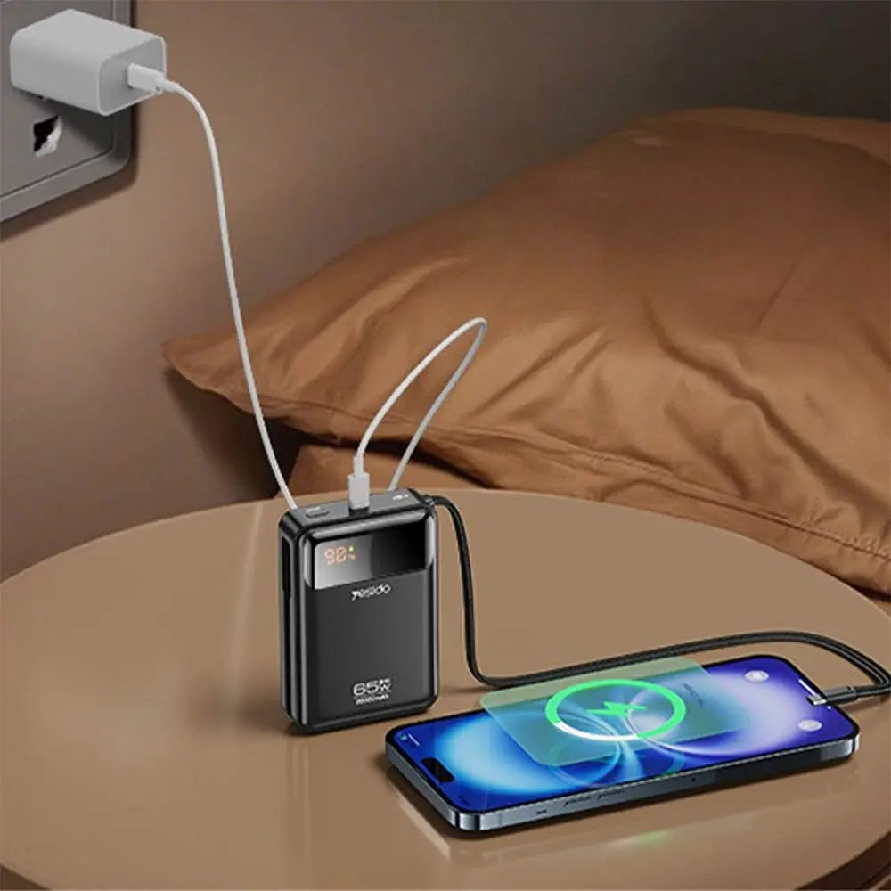 Batterie Externe Power Bank Yesido YP97 avec Câble de Charge USB-C 20000mAh 65W