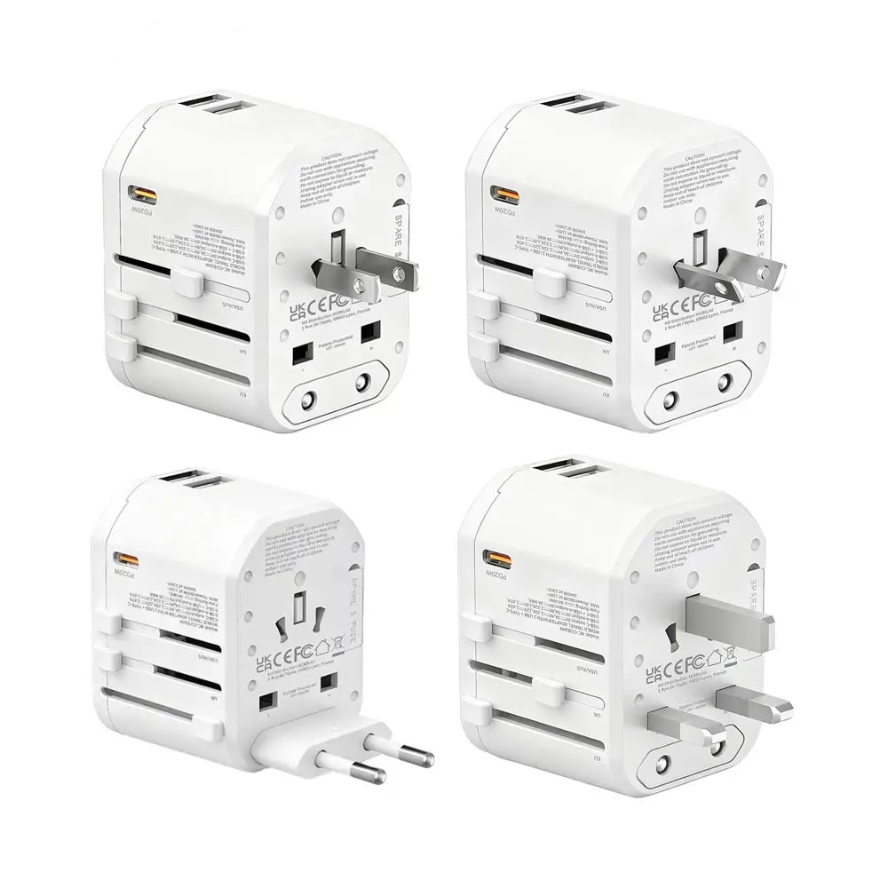 Adaptateur Secteur Universel CONNECT MC-CUB20W 20W 4 en 1 Blanc