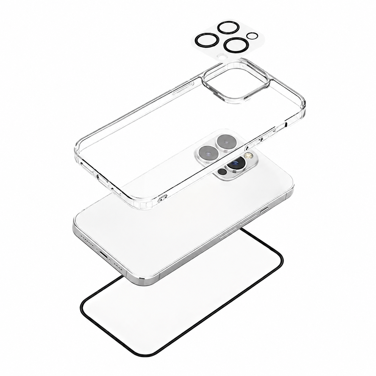 Pack de Protection Coque + Protection Lentille + Verre Trempé PROTECT pour Apple iPhone 17 Pro Transparent