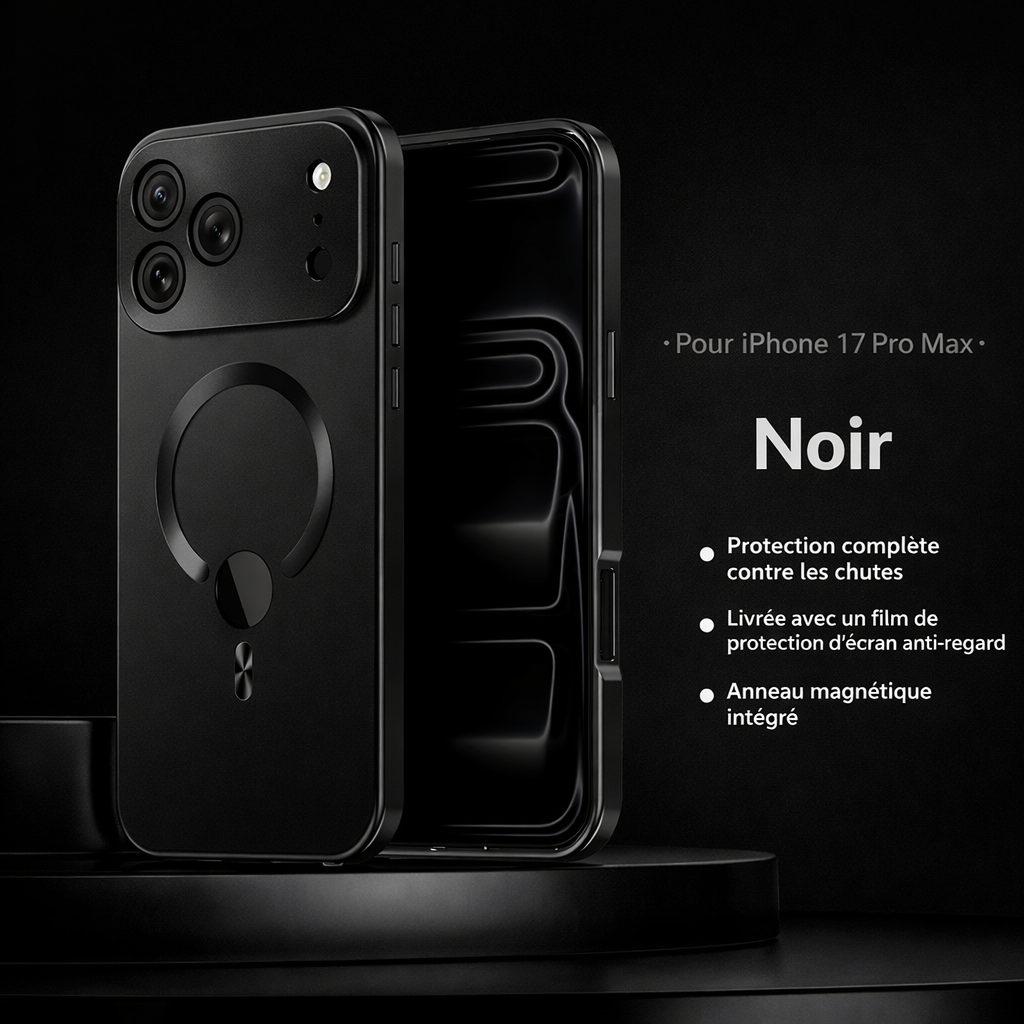 Coque magnétique mate bicolore pour iPhone 17 Pro Max, avec protection renforcée et résistance aux chocs