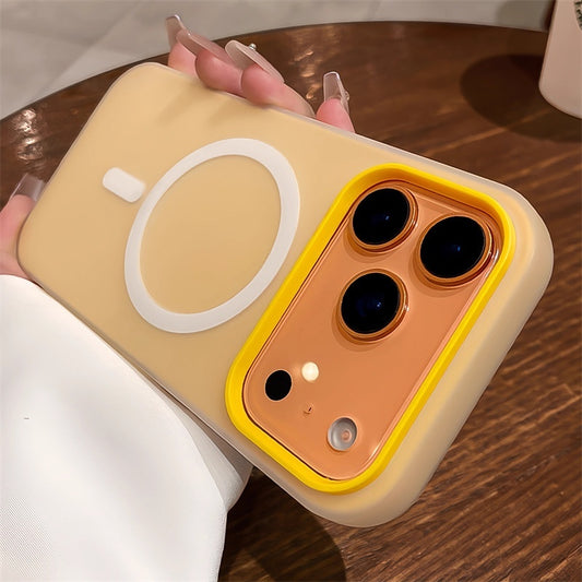Coque magnétique 2-en-1 en gel givré pour iPhone 17 Pro Max, simple et résistante aux chutes