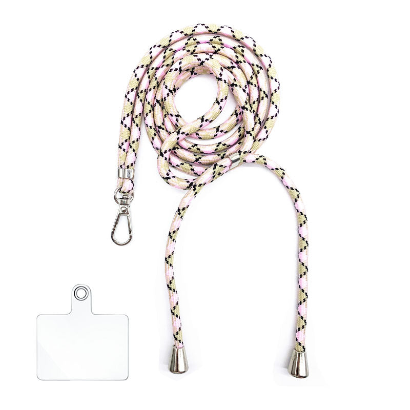 Cordon bandoulière en nylon 6 mm avec autocollants pour coque de téléphone
