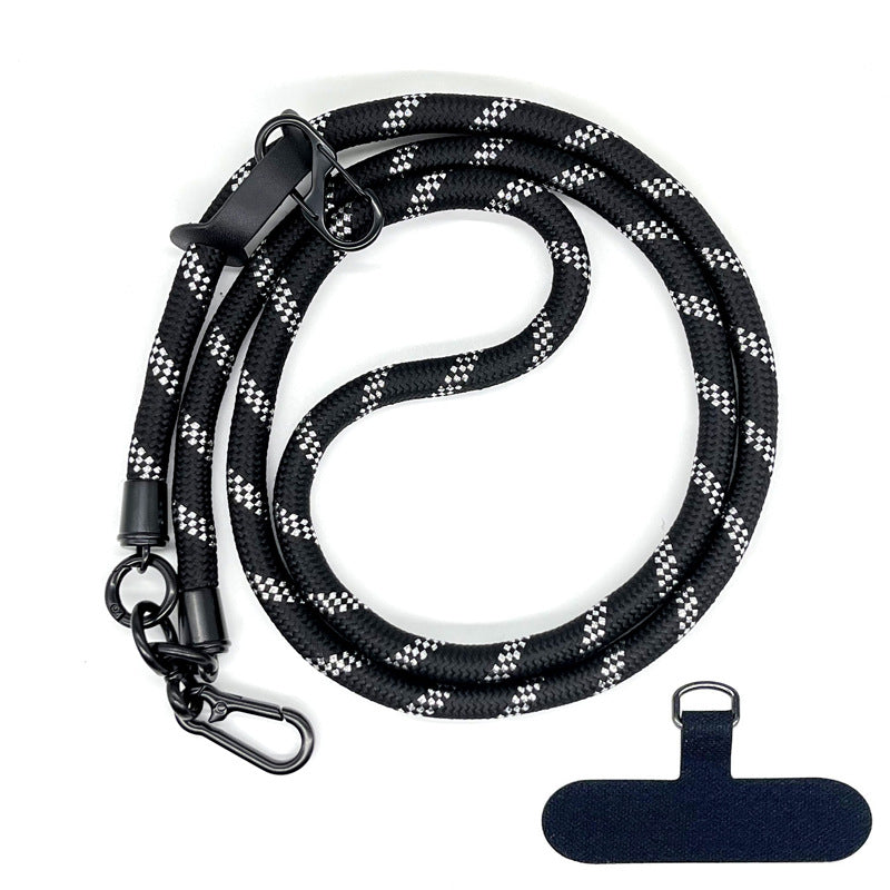 Cordon de téléphone en corde d’escalade 10 mm avec joint, bandoulière réglable pour téléphone portable et appareil photo, sangle anti-perte pour le cou