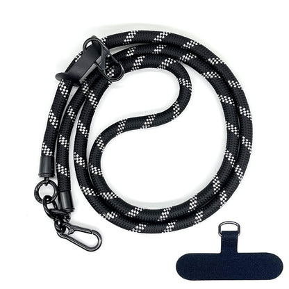 Cordon de téléphone en corde d’escalade 10 mm avec joint, bandoulière réglable pour téléphone portable et appareil photo, sangle anti-perte pour le cou