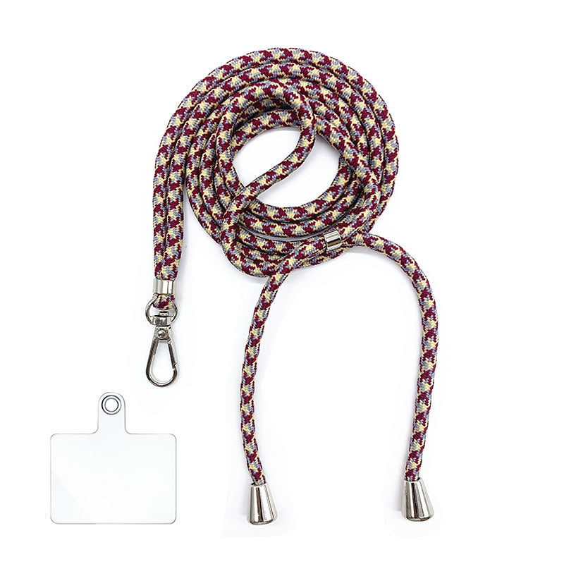 Cordon bandoulière en nylon 6 mm avec autocollants pour coque de téléphone