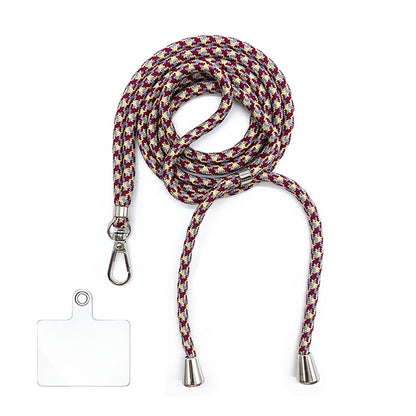 Cordon bandoulière en nylon 6 mm avec autocollants pour coque de téléphone