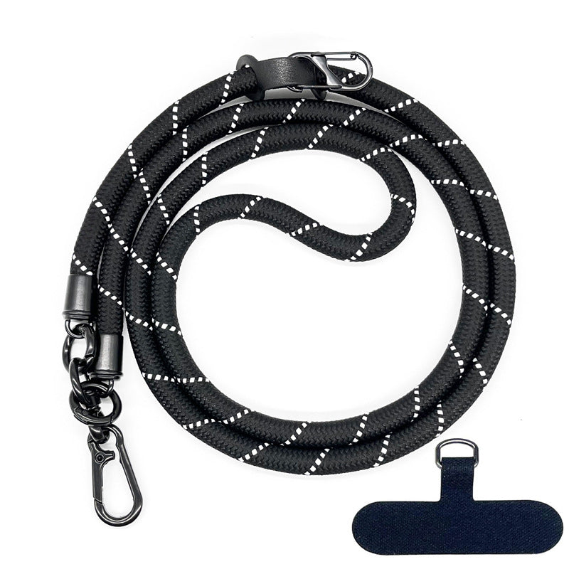 Cordon de téléphone en corde d’escalade 10 mm avec joint, bandoulière réglable pour téléphone portable et appareil photo, sangle anti-perte pour le cou