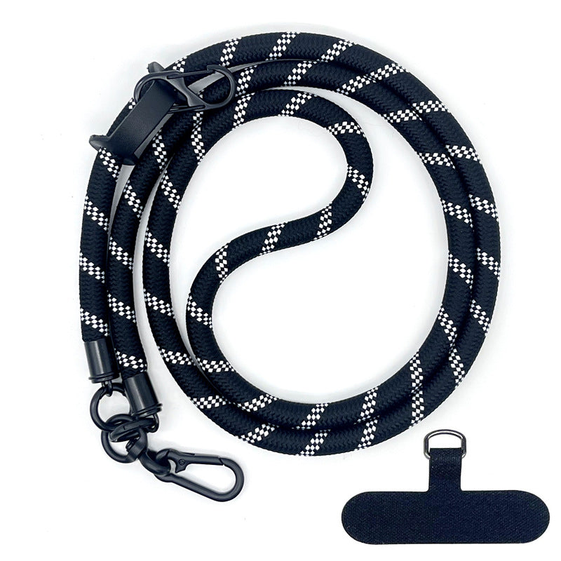 Cordon de téléphone en corde d’escalade 10 mm avec joint, bandoulière réglable pour téléphone portable et appareil photo, sangle anti-perte pour le cou