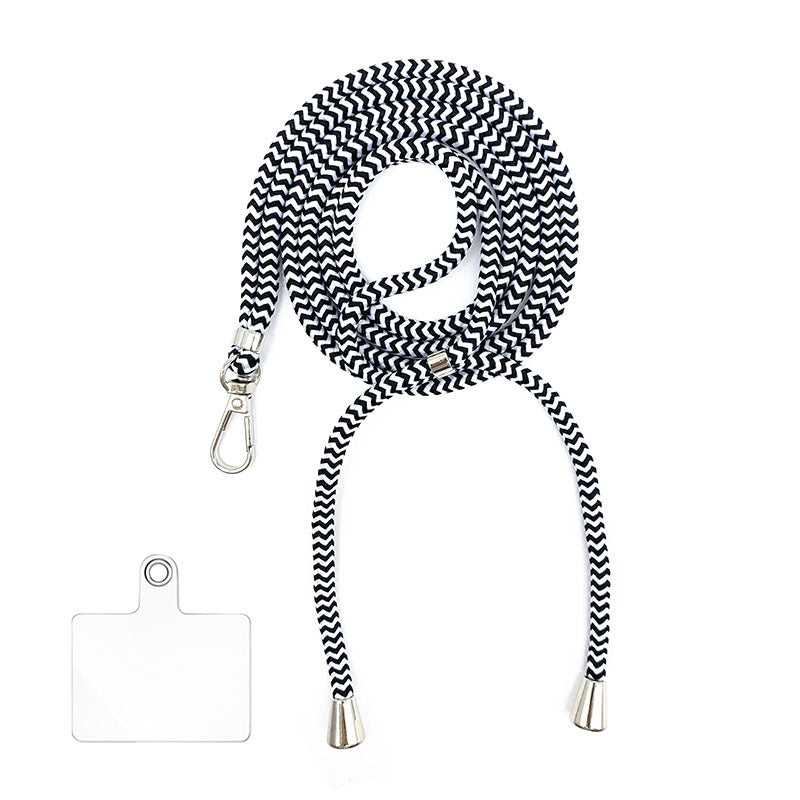 Cordon bandoulière en nylon 6 mm avec autocollants pour coque de téléphone