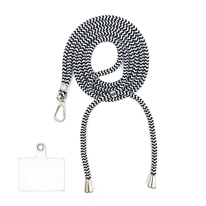 Cordon bandoulière en nylon 6 mm avec autocollants pour coque de téléphone