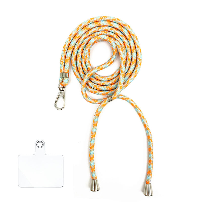 Cordon bandoulière en nylon 6 mm avec autocollants pour coque de téléphone