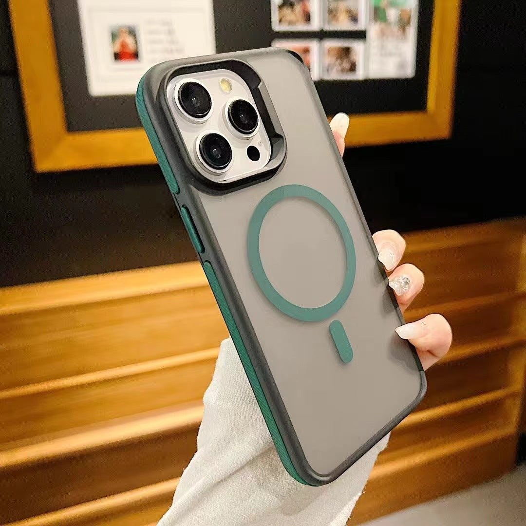 Coque magnétique mate bicolore avec protection renforcée, résistante aux chocs, pour iPhone 17 Pro Max