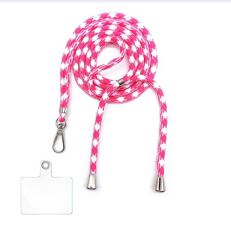Cordon bandoulière en nylon 6 mm avec autocollants pour coque de téléphone