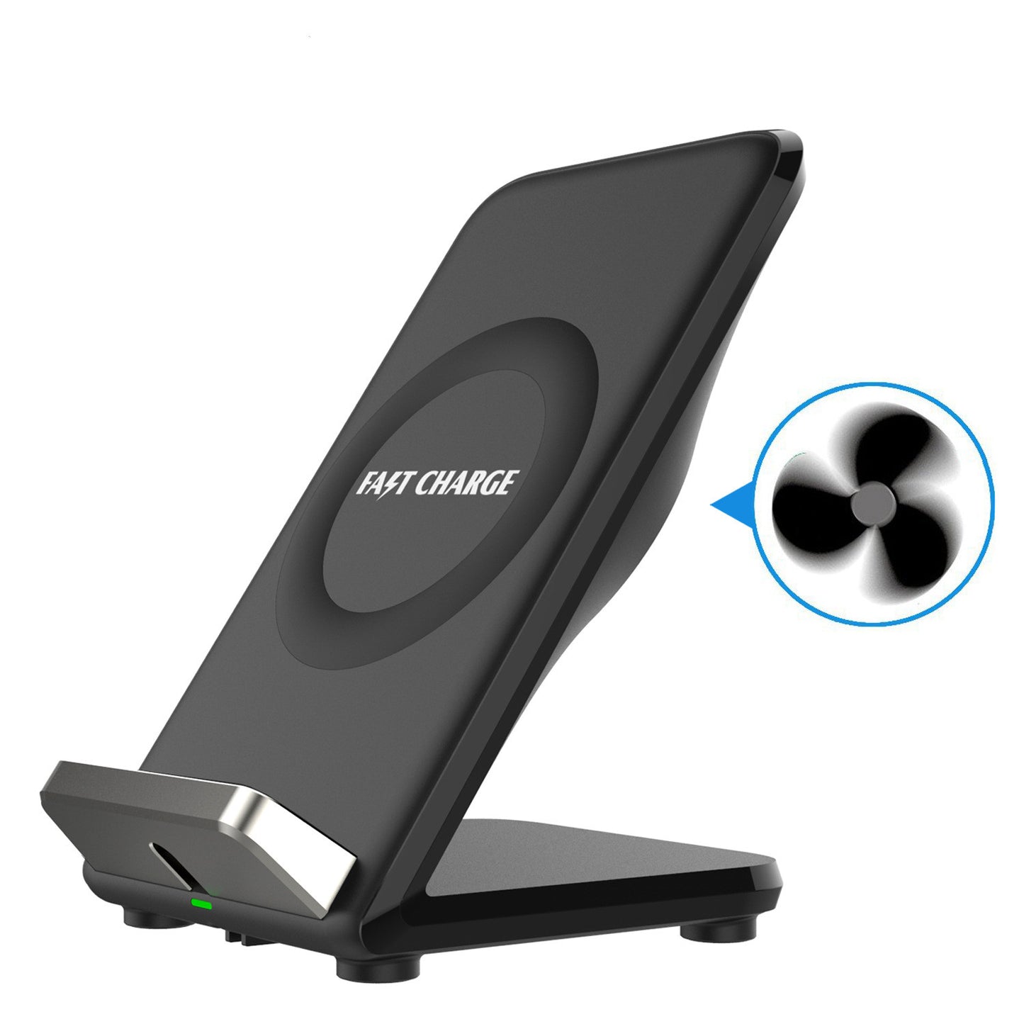 Chargeur sans fil F18 avec ventilateur, charge rapide verticale