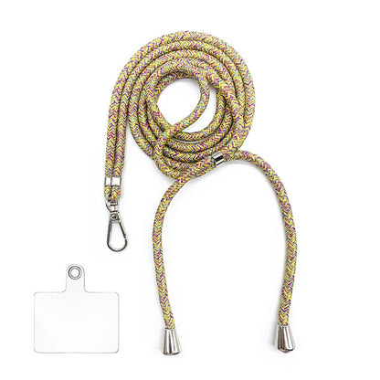 Cordon bandoulière en nylon 6 mm avec autocollants pour coque de téléphone