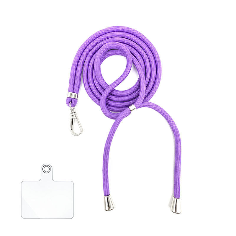 Cordon bandoulière en nylon 6 mm avec autocollants pour coque de téléphone