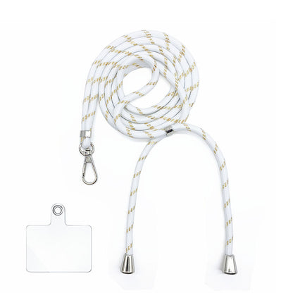 Cordon bandoulière en nylon 6 mm avec autocollants pour coque de téléphone