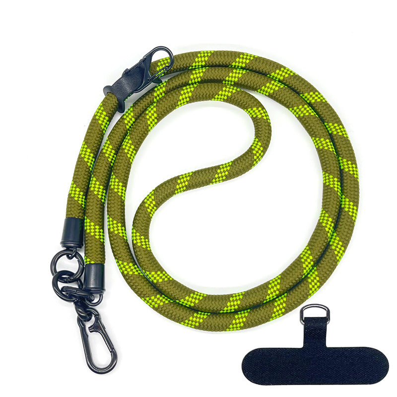 Cordon de téléphone en corde d’escalade 10 mm avec joint, bandoulière réglable pour téléphone portable et appareil photo, sangle anti-perte pour le cou