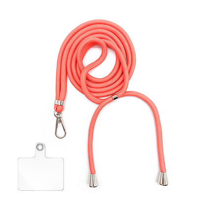 Cordon bandoulière en nylon 6 mm avec autocollants pour coque de téléphone