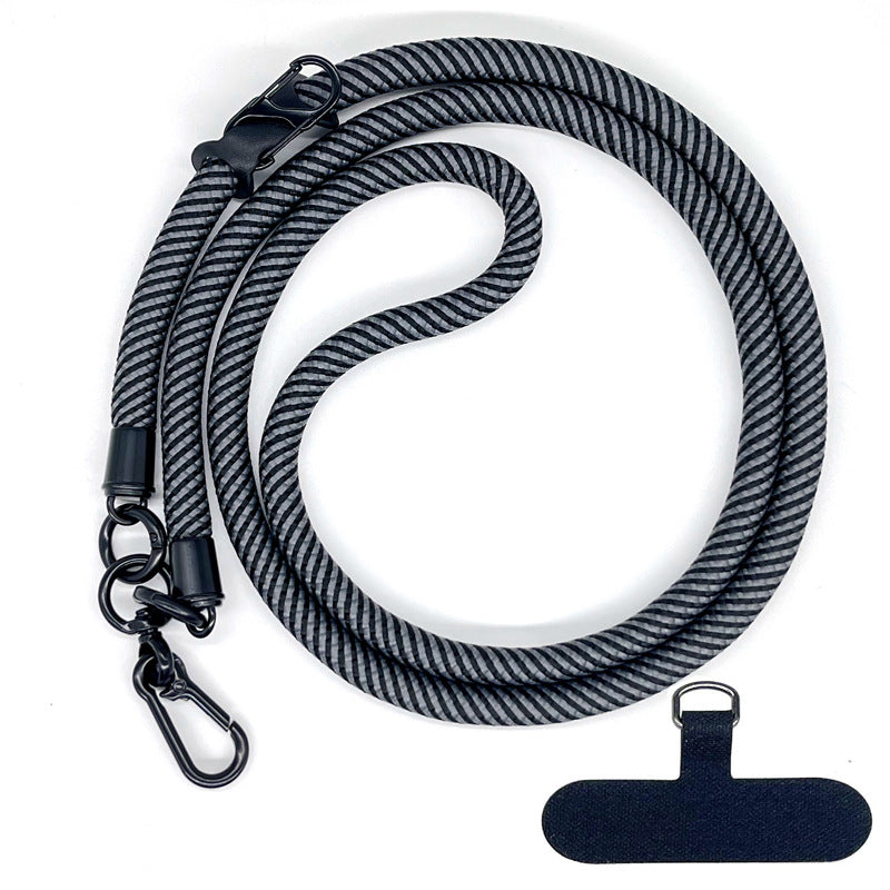 Cordon de téléphone en corde d’escalade 10 mm avec joint, bandoulière réglable pour téléphone portable et appareil photo, sangle anti-perte pour le cou