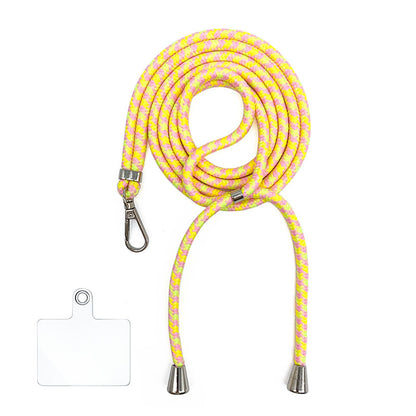 Cordon bandoulière en nylon 6 mm avec autocollants pour coque de téléphone