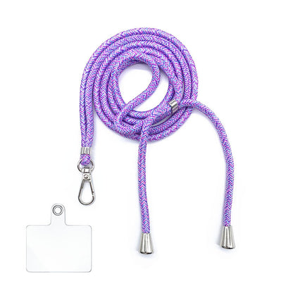 Cordon bandoulière en nylon 6 mm avec autocollants pour coque de téléphone
