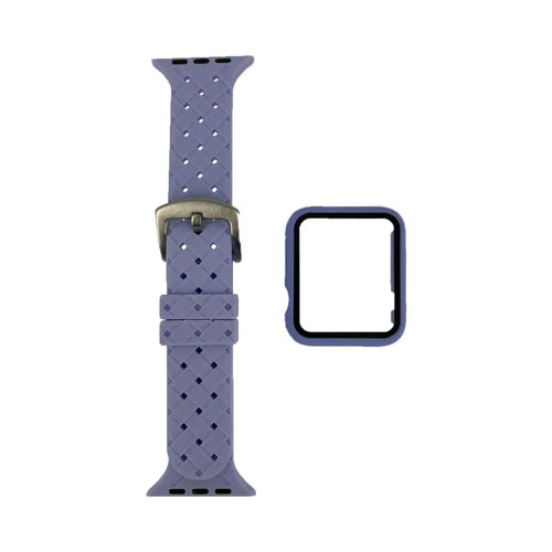 Protection Silicone pour Apple Watch 38mm avec Bracelet Boucle Violet
