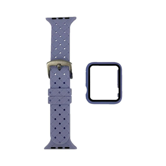 Protection Silicone pour Apple Watch 38mm avec Bracelet Boucle Violet
