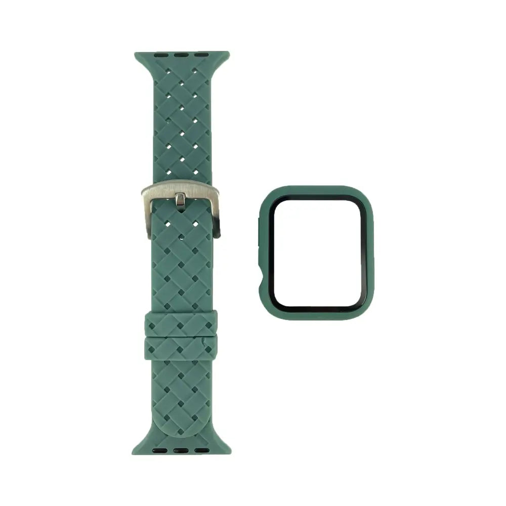 Protection Silicone pour Apple Watch 38mm avec Bracelet Boucle Vert Aurore