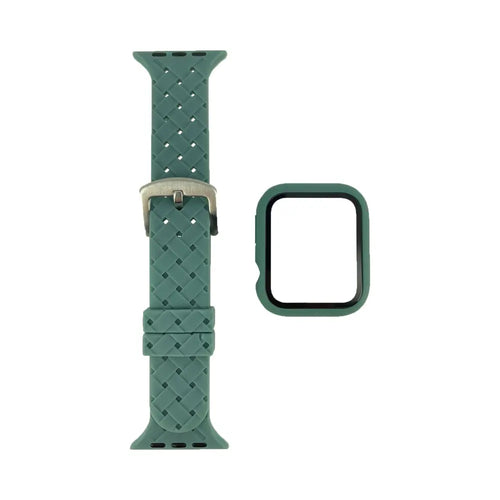 Protection Silicone pour Apple Watch 38mm avec Bracelet Boucle Vert Aurore