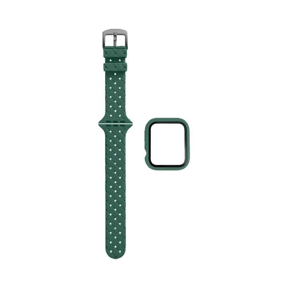 Protection Silicone pour Apple Watch 38mm avec Bracelet Boucle Vert Aurore
