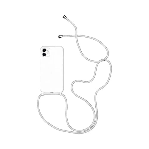 Coque Silicone avec Cordon Apple iPhone 11 Blanc
